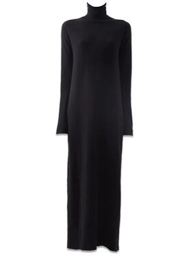 Raey Luxury 95% Cashmere Blend Turtleneck Sweater Dress - Size S - Black